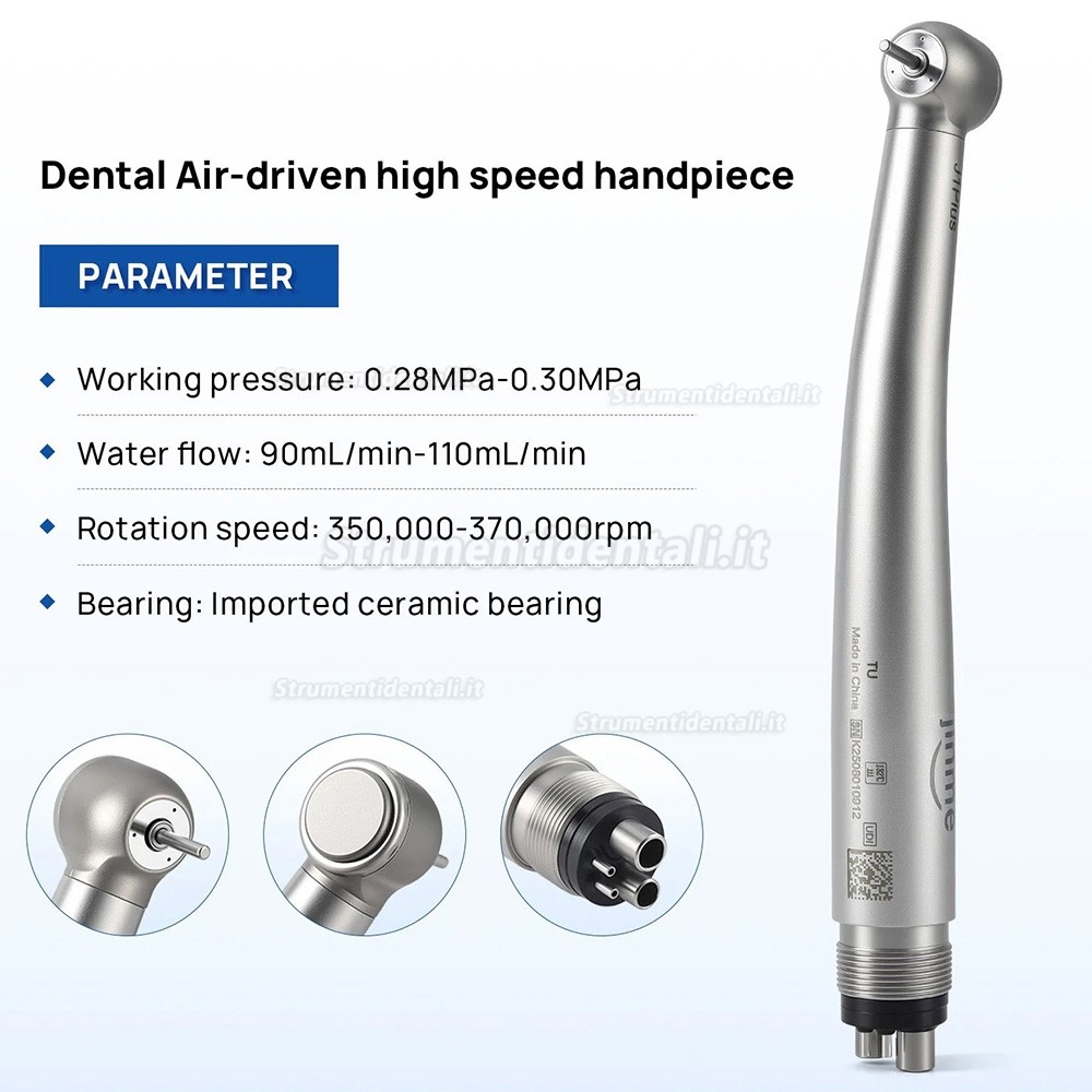 Jinme J1Plus manipolo turbina odontoiatrici, testa torcent e 4 fori